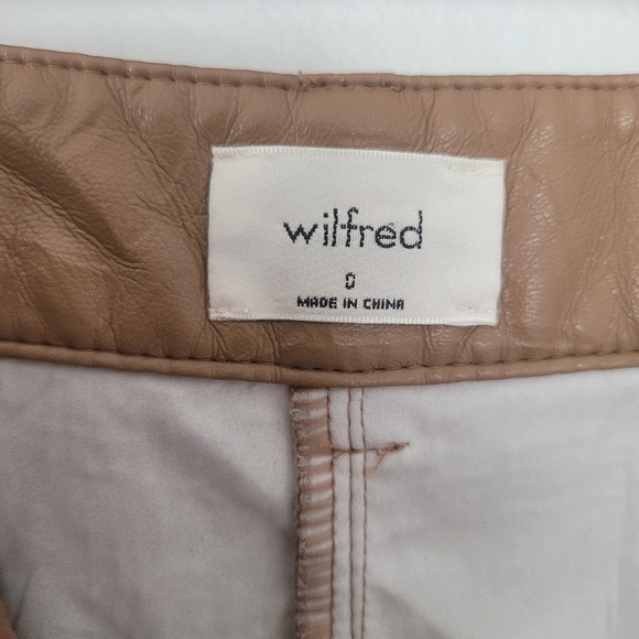 Aritzia Wilfred Cargo pants Soft Vegan leather camel - Picture 8 of 16